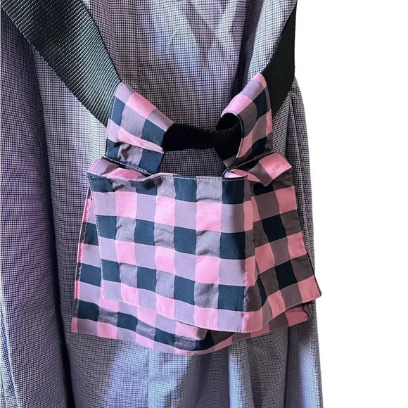 Natasha Zinko Women's Purple Checkered 100% Cotton Midi Dress US8 - Picture 8 of 11